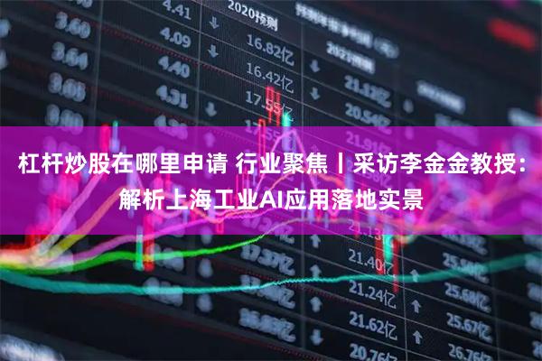 杠杆炒股在哪里申请 行业聚焦丨采访李金金教授：解析上海工业AI应用落地实景